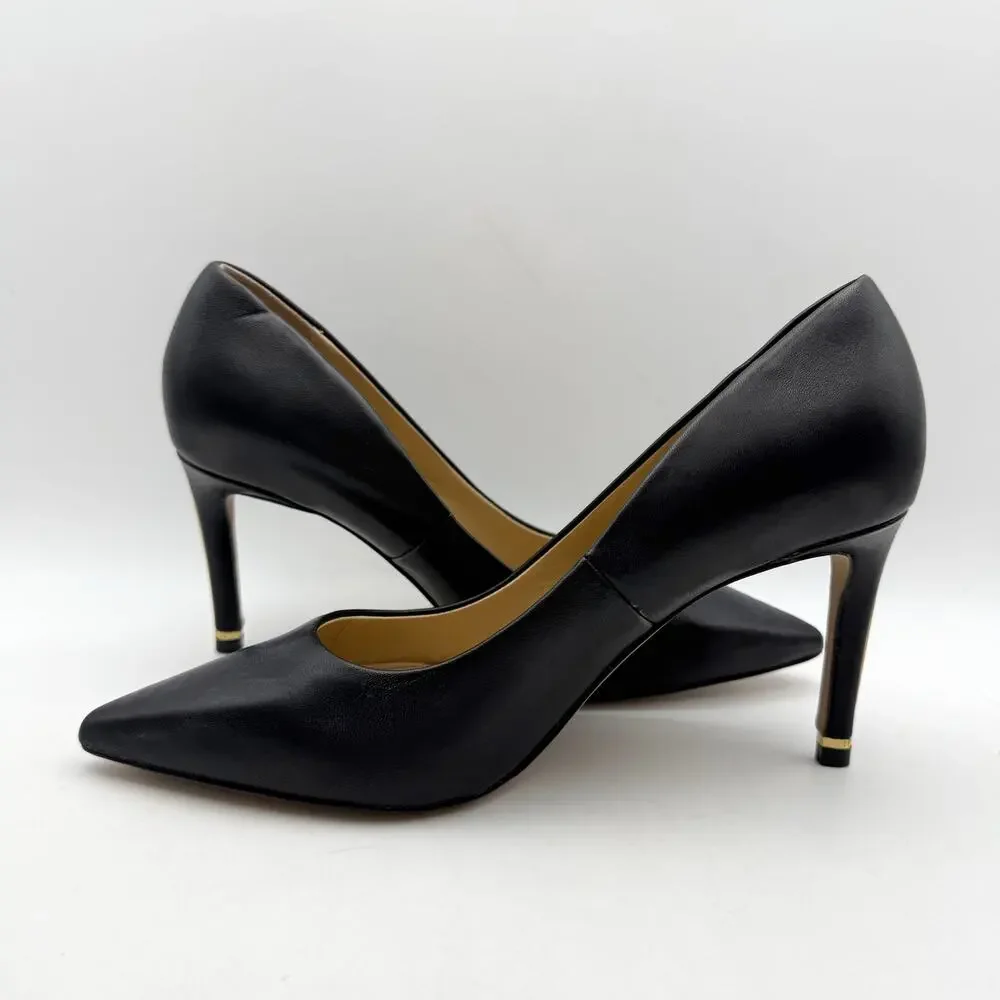 Ted Baker Womens Charlotte Pumps Size 7 EU 37.5 Black Leather EUC